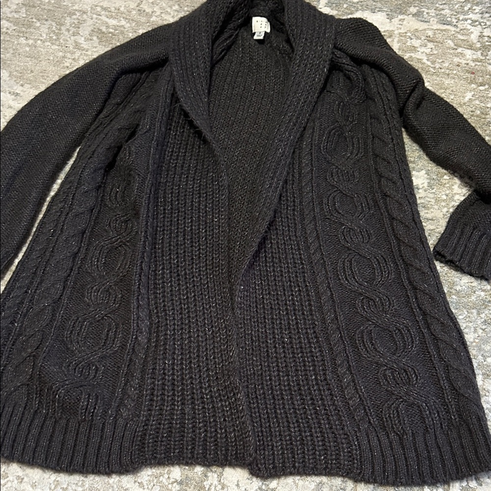 a new day Charcoal Cable Knit Cardigan
